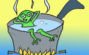 Câu chuyện chú ếch trong nồi nước